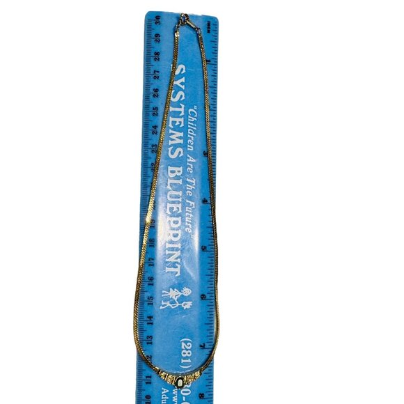 Vintage Avon 80s Blue Sapphire & Rhinestones Gold-Tone Choker Necklace - Picture 6 of 9